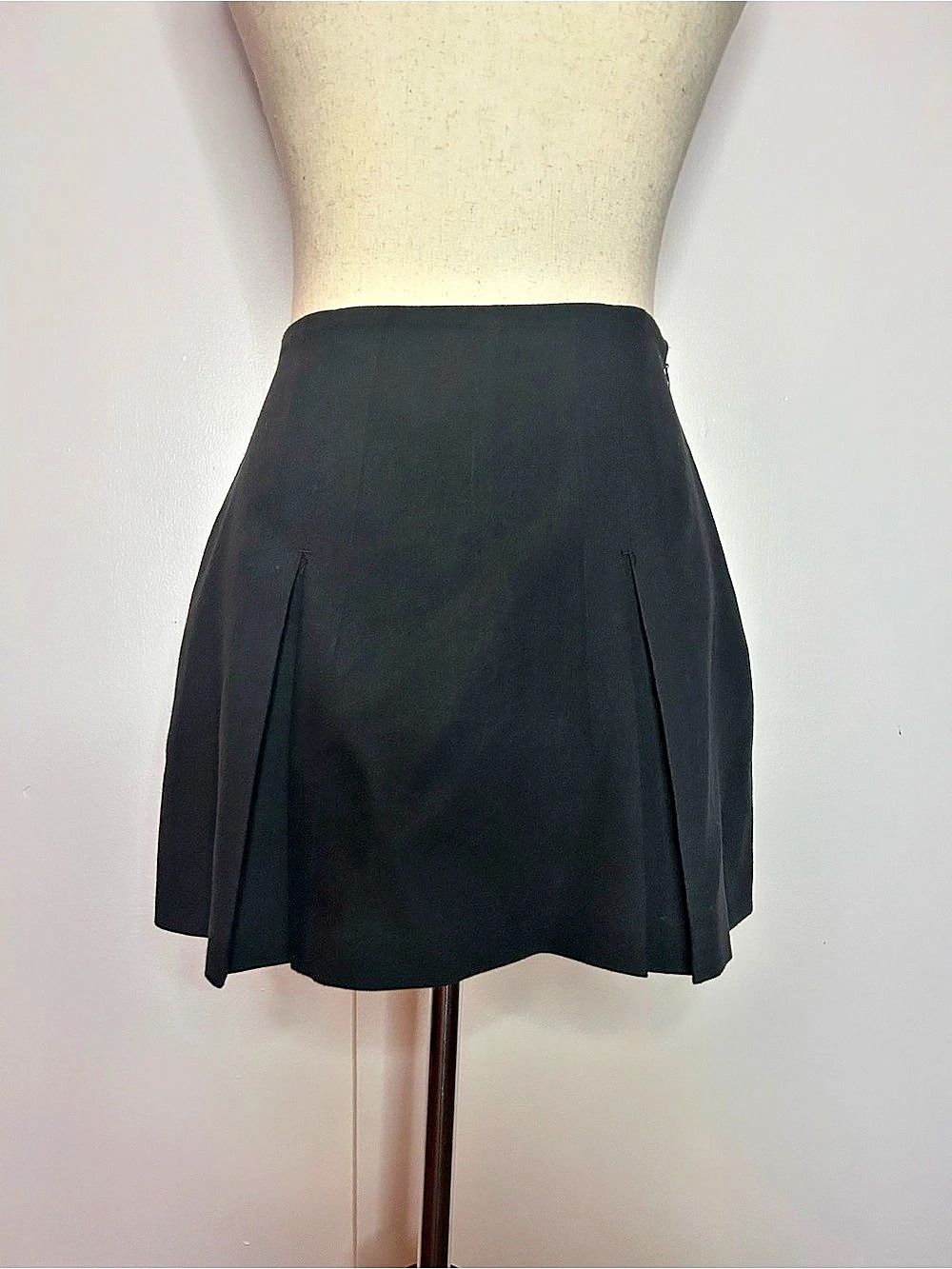 ABERCROMBIE & FITCH Black Pleated Mini Skort w/Side Zip - Size XS